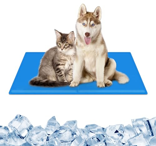 SUOXU Large Dog Cooling Mat 50x60cm,Non Toxic Gel Self Cooling Pet Cooling Mat,Gel Cooling Pad for Dogs and Cats Indoors, Outdoors, and Crates in Hot Summer (M)