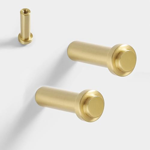 Vanpiece Wall Hooks,Gold Coat Hooks,Gold Door Hooks,Brass Solid Wall Hooks,Brass Hooks,2PCS
