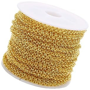 Anneome Geformte Kettenspule Kabelkette Gedrehte Kette Zum Basteln Goldfarben Für Diy-schmuckherstellung Gliederkette Zum Halsketten-armband Bauen