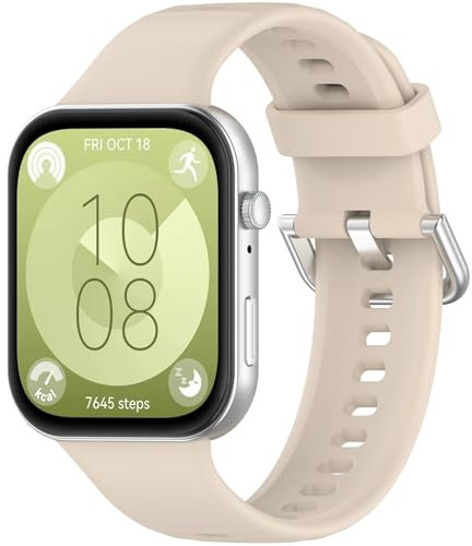 Silikon Armband für Huawei Watch Fit 3 - Verstellbar, Wasserdicht, Atmungsaktiv für Herren und Damen - Weiches Sport Ersatzarmband