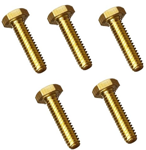 Bulloni in ottone massiccio M8 x 30 mm completamente filettati DIN933 (confezione da 5)