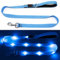 KOSKILL 1,2 m LED Hundeleine, USB wiederaufladbare Beleuchtete Hundeleine Sicherheits für nächtliche Spaziergänge, reflektierende Nylonleinen mit gepolstertem Griff für mittelgroße und große Haustiere