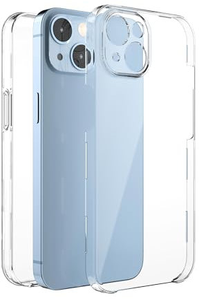 COQTEL® Coque pour iPhone 14 360° étui Transparent Protection intégrale en Silicone et TPU Antichoc