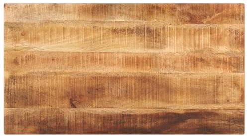 vidaXL Tischplatte, Holzplatte für Esstisch Couchtisch, Massivholzplatte Rustikales Design, Ersatztischplatte, 120x50x2,5cm Rechteckig Raues Massivholz Mango