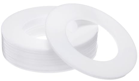 PATIKIL Flache Unterlegscheiben 10Stk 102mm AD 57mm ID 3mm Dicke DN50 PTFE Dichtung Unterlegscheiben Flansch Dichtung Dichtung für Wasserhahn Rohr Wasser Schlauch