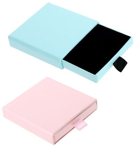 salbsever 2 Stück Schmuck Geschenkbox Schmuck Organizers Klein Armband Geschenkbox Quadratische Aufbewahrungsbox für Armbänder Armreife Ohrringe Valentinstag Weihnachten Hochzeitsgeschenken