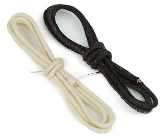 Guyker Tinned Copper Guitar Wire - Braided Cloth-Covered, Vintage-Style Pushback, 10 Feet (3 Meters) - Black/White
