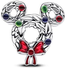 PANDORA Moments Disney Micky Maus Adventkranz Charm aus Sterling Silber, Kompatibel Moments Armbänder, 793531C01