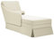 Hommdiy Chaiselongue mit Nackenrolle und Rechter Armlehne Creme
