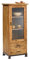 WOLF MÖBEL WOOD YOU LIKE MEXIKO Glasvitrine mit 1 Tür / 2 Schubladen Fuß Eisen