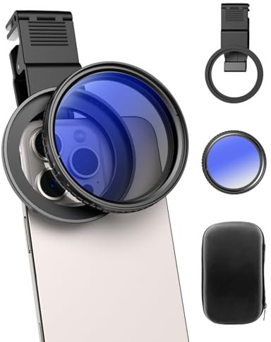 APEXEL Lente Filtro CPL per Cellulare da 67 mm, Set di Filtri Polarizzatori Universali per Cellulare con Attacco a Slitta Fredda, Adatto a Tutti gli Smartphone