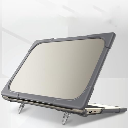 Compatibile con Microsoft Surface Laptop Go 1/2/3 12.4 1943/2013/3710/2022 custodia antiurto, custodia protettiva robusta resistente (grigio)