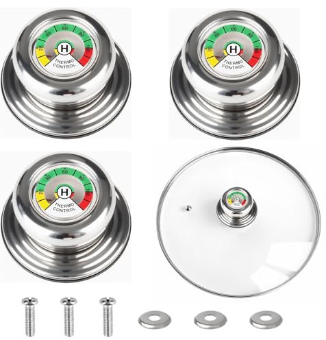 Vyanveo 3 Piezas Mango de Repuesto para Tapa de Olla con Termómetro Térmico Mangos Universales para Cacerolas y Sartenes Repuesto Práctico y Fácil para Utensilios de Cocina