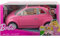 pour Barbie Voiture Rose pour Fiat et 1 poupée Mannequin - Set véhicule décapotable 4 Places - Jouet Fille + Carte Animal