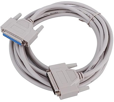 Cable de Serie DB9, Cable de Extensión Paralela de 5m/16.4ft en Serie 25 Pin DB9 DB9 Cable de Extensión Paralelo Masculino a Hembra, Apto para una Máquina de Grabado para Aplicaciones de Grabado y