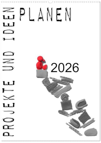 Projekte und Ideen planen (Wandkalender 2026 DIN A2 hoch), CALVENDO Monatskalender: Planer mit großen Feldern, um Projekte und Ideen im Blick zu behalten (CALVENDO Spass)