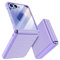 Doeshine for Samsung Galaxy Z Flip 7 Case with Back Screen Protector & Hinge Protection, Slim Fit Stylish Texture Non-Slip Hard Shockproof Protective Cover for Samsung Galaxy Z Flip 7 (Purple)