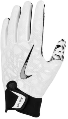 NIKE Shark 2.0 FG Gants de football américain pour enfant White/White/Black L