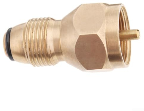 Massiver Messing-Nachfülladapter für LP-Gaszylinder-Tankkupplung, für Coleman 0,5 kg Heizflaschen, schnelles Ausgleichsdruck-Design für Grillen, Kochen im Freien