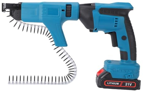 AUNMAS Avvitatore a Batteria per Cartongesso Avvitatore Elettrico Automatico con Batteria da 4000 MAh Testa Rotante a 360° Regolazione Rapida per Installazione su Cartongesso