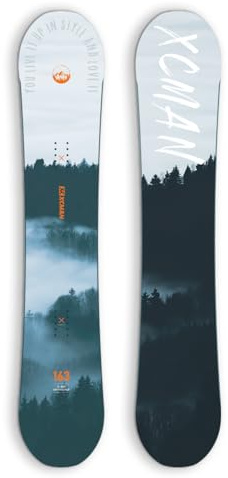 XCMAN Komplettes Snowboard-Set für Herren Cloudy Forest Premium Snowboard + Ligero Bindungen + Moz Single-Dial Stiefel für Anfänger - All Terrain-151 Ligero Nox-2 Stiefel 40