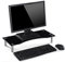 Ttap, ripiano in vetro trasparente per monitor di computer e TV, regolabile in altezza, 56 cm di lunghezza x 24 cm di profondità x 9 cm di altezza