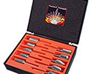 KARNASCH 114934U MINI Kit de Fresas, Sin Recubrimiento, 10mm + 12mm Diámetro, 6mm Mango, 10 Piezas