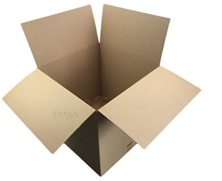 5 Faltkartons 500x500x300 mm Verpackung Versand Box Schachtel aus Wellpappe Karton Kiste Päckchen Postversand für DHL Hermes DPD GLS UPS dimapax