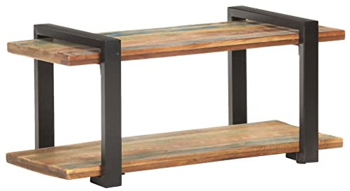 vidaXL Meuble TV Table Basse Buffet Centre de Divertissement Salon Salle de Séjour Maison Intérieur 90x40x40 cm Bois de Récupération Massif