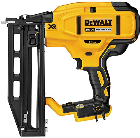 DeWalt - Clavadora de Acabado sin escobillas XR 18V sin cargador/batería con maletín TSTAK 16Ga para clavos de 1,6mm diámetro y 32-64mm largo