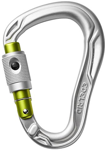 EDELRID Unisex – Erwachsene HMS Bullet PermaLock Carabiner, Silver, one Size