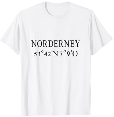 Norderney Koordinaten Souvenir Insel, Norderney T-Shirt