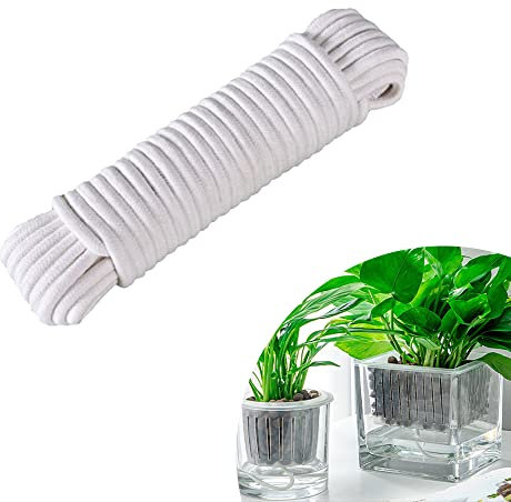 Pamtns Regar Plantas Vacaciones Sistema de Riego Automático por Goteo Mecha de Riego Automático Planta Cuerda para Riego Ajustable Cuerda de Algodón para Riego DIY Juego de Riego Automático
