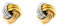 Damen & Kinder runde Ohrstecker - tricolor 9 Karat (375) - Mondepetit - Geschenkbox - Garantiezertifikat