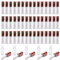 SKYPRO Leere Lippenbalsam-Flaschen mit Gummieinsätzen für Proben, Make-up, Reisen, 1,2 ml, transparent, 50 Stück (roségoldener Deckel)