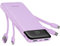 Charmast Power Bank with Built in Cables,10000mAh USB C Battery pack 6 Outputs 3 Inputs with LED Display Type C Powerbank Portable Charger Compatible with Smartphones Tablets and More(Purple)