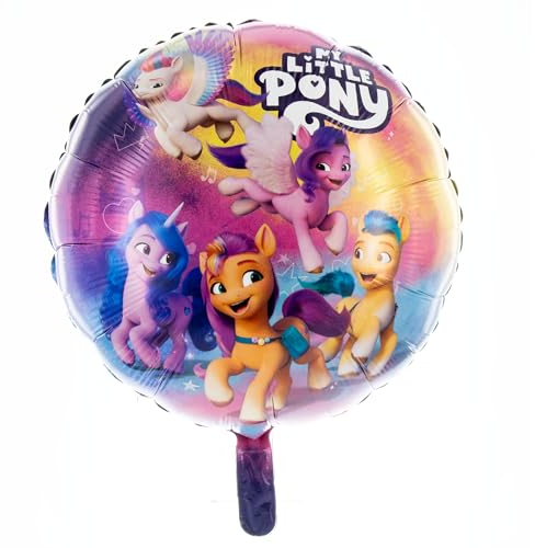 Party Factory `My Little Pony´ Folienballon, Ø45cm, bunt, Zipp, Izzy, Hitch, Sunny, Pipp, Heliumballons zum Kindergeburtstag