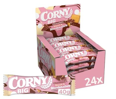 Müsliriegel Corny BIG Chocolate Biscuit Marshmallow | Keks & Marshmallow | 24 x 40 g