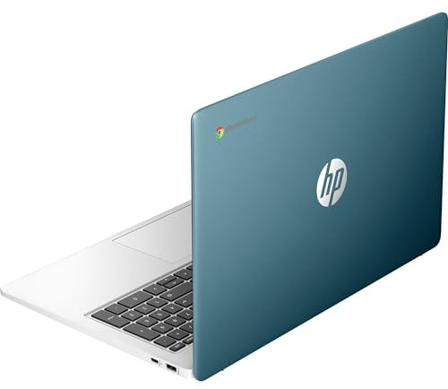 HP Chromebook 15a-na0002sl, Intel Celeron N4500, 4GB RAM LPDDR4, eMMC da 128GB, Display da 15,6 HD, SVA, Antiriflesso, Scheda grafica Intel UHD 600, Wi-Fi, ChromeOS, Webcam HD, Forest Teal