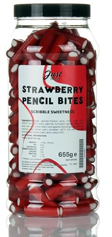 Just Treats Strawberry Pencil Bites Gift Jar