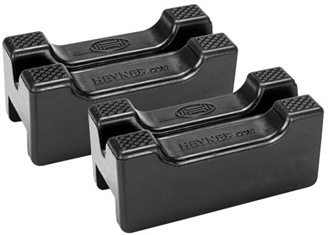 HEYNER® Gummiauflagen 2er Set für Unterstellböcke 347430 (3t) Breite 28 mm 3t Gummipuffer Wagenheber Rangierwagenheber Gummi schützt Unterboden
