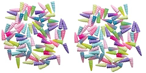UPKOCH 20 Stk Einhornhorn Schlüsselanhänger aus Harz Kuchen selber machen Hörner zum Basteln Miniaturhüte zum Basteln Handwerk Partyzubehör Einhorn-Foto-Requisite Schaf Auge Material