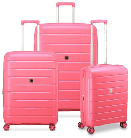 MODO BY RV RONCATO STARLIGHT 3.0 set valigie Grande, Medio e Cabina, espandibile e con sistema di chiusura TSA - Burgundy