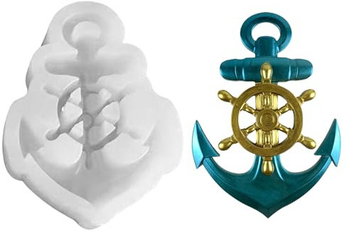 Silikonformen Anker Kerzenformen Zum Gießen, Gipsform Anker, Gießform Silikon Für Gips (D)