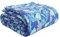 HappyBed [All-Year 160x220 - Doppelbettdecke - Waschbare Bettdecke ohne Bezug - Bedruckte Bettdecke ohne Bezug - Spannbettdecke mit Druck - Mikrofaser - Blaue Blätter
