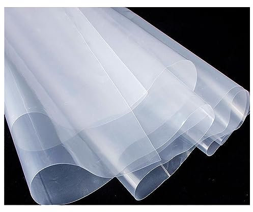 2m X 6m Large Polythene Plastic Sheeting, 1.1kg Thickened Clear Plastic Waterproof Sheeting, Garden Grow Polythene Cover Sheets for Gardening Insulation and Building Rubble Protection