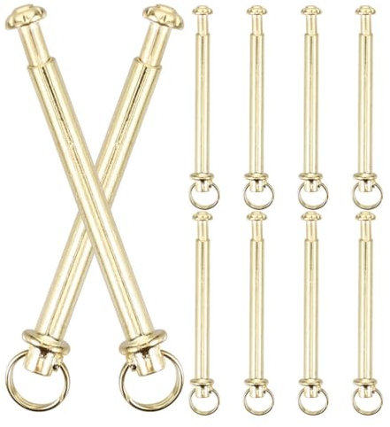 PRETYZOOM Pack Of 10 Folding Hand Fans Repair Kit Nail Nuts With Rivets Shaft Fans Hand Fastener Replacement DIY Accessories