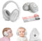 ONITOON Orejeras para bebé, auriculares 2 en 1 con cancelación de ruido, protección auditiva para bebés de 0 a 48 meses, diadema ajustable, gris, Talla única
