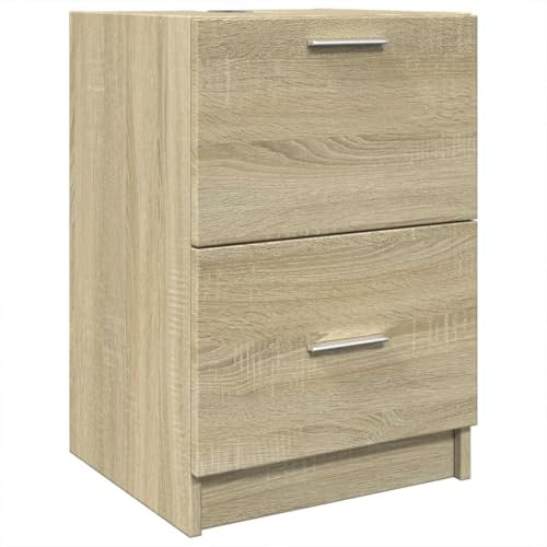 vidaXL Waschbeckenunterschrank, Unterschrank für Badezimmer, Badschrank mit Stauraum, Badezimmerschrank Waschtischunterschrank, Sonoma-Eiche Holzwerkstoff