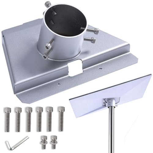 LIROPAU Starlink Gen 3 Mount, Pipe Adapter, for Starlink Gen 3 Standard Dish, Stainless Steel, Pole Mount, Silver